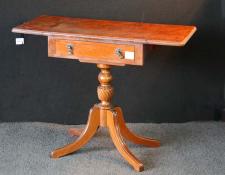 175    Mahogany hall table with burr walnut dropside top
THIS ITEM is SOLD 
If wanting a similar item, note the image number and use "Contact Us" link      $225