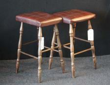 185    Two bar stools.Classic stitched vinyl and wooden legs
Priced as pair
THIS ITEM is SOLD 
If wanting a similar item, note the image number and use "Contact Us" link     $70