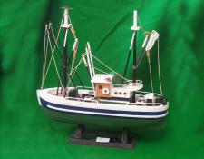    Model trawler. Handmade wooden hull with authentic rigging.    $90