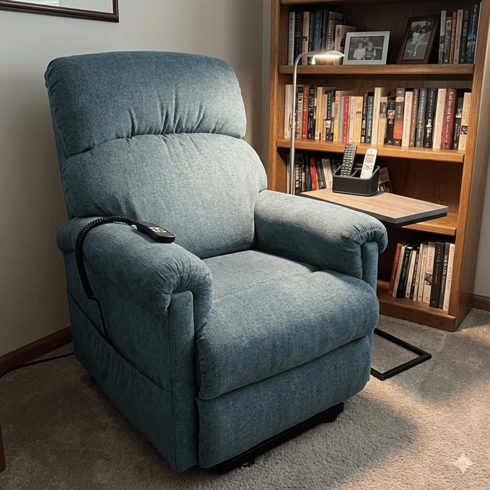 La-Z-Boy Electric Lift Recliner (Blue)