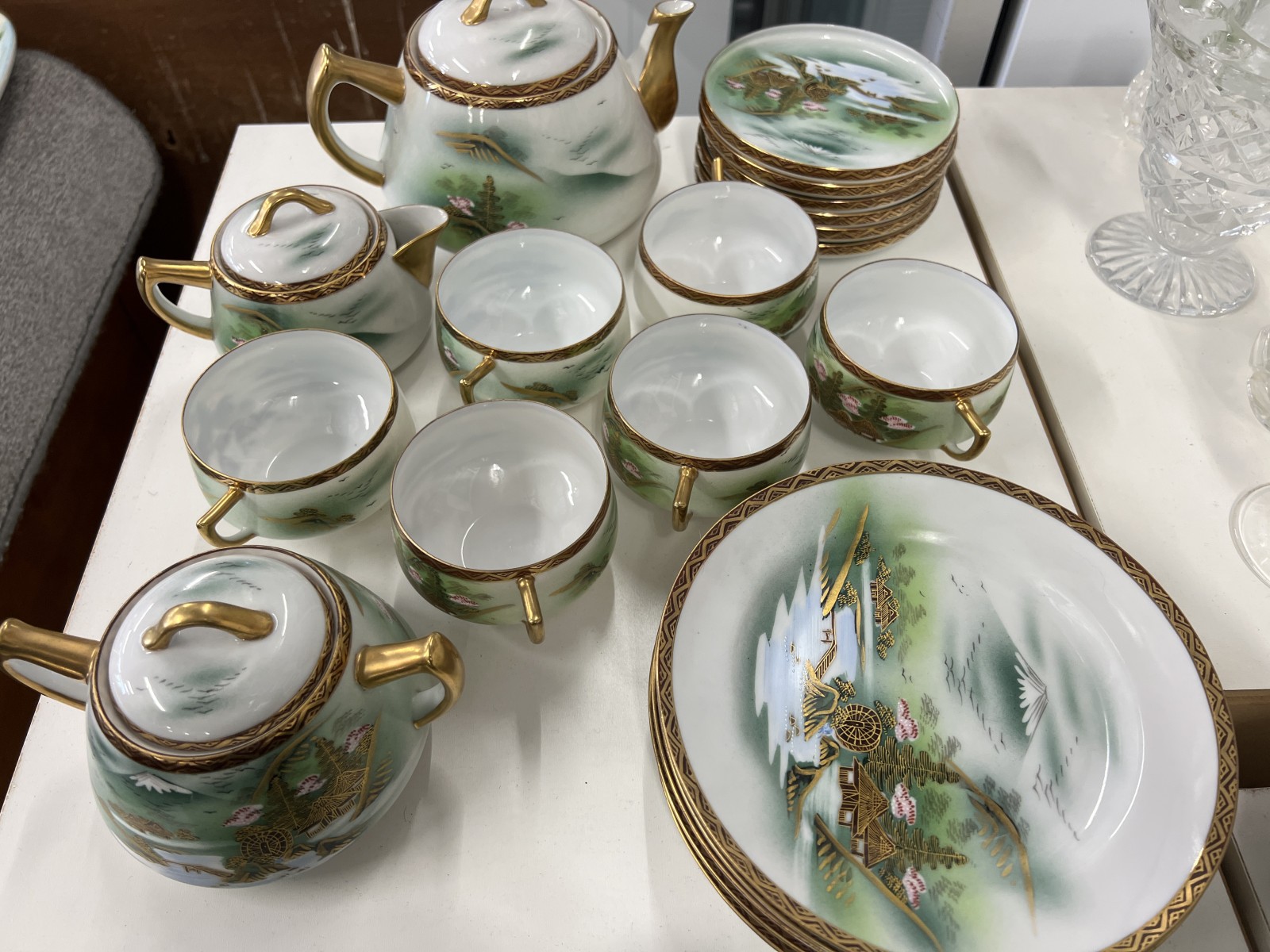 Vintage Ohno China Hand Painted Japanese Tea Set