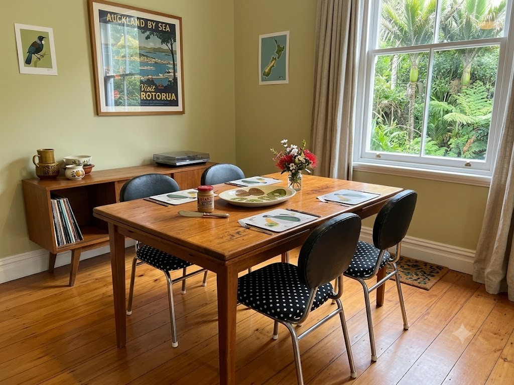 Retro Mid-Century Polka Dot Atomic Dining Chairs - Set of 4