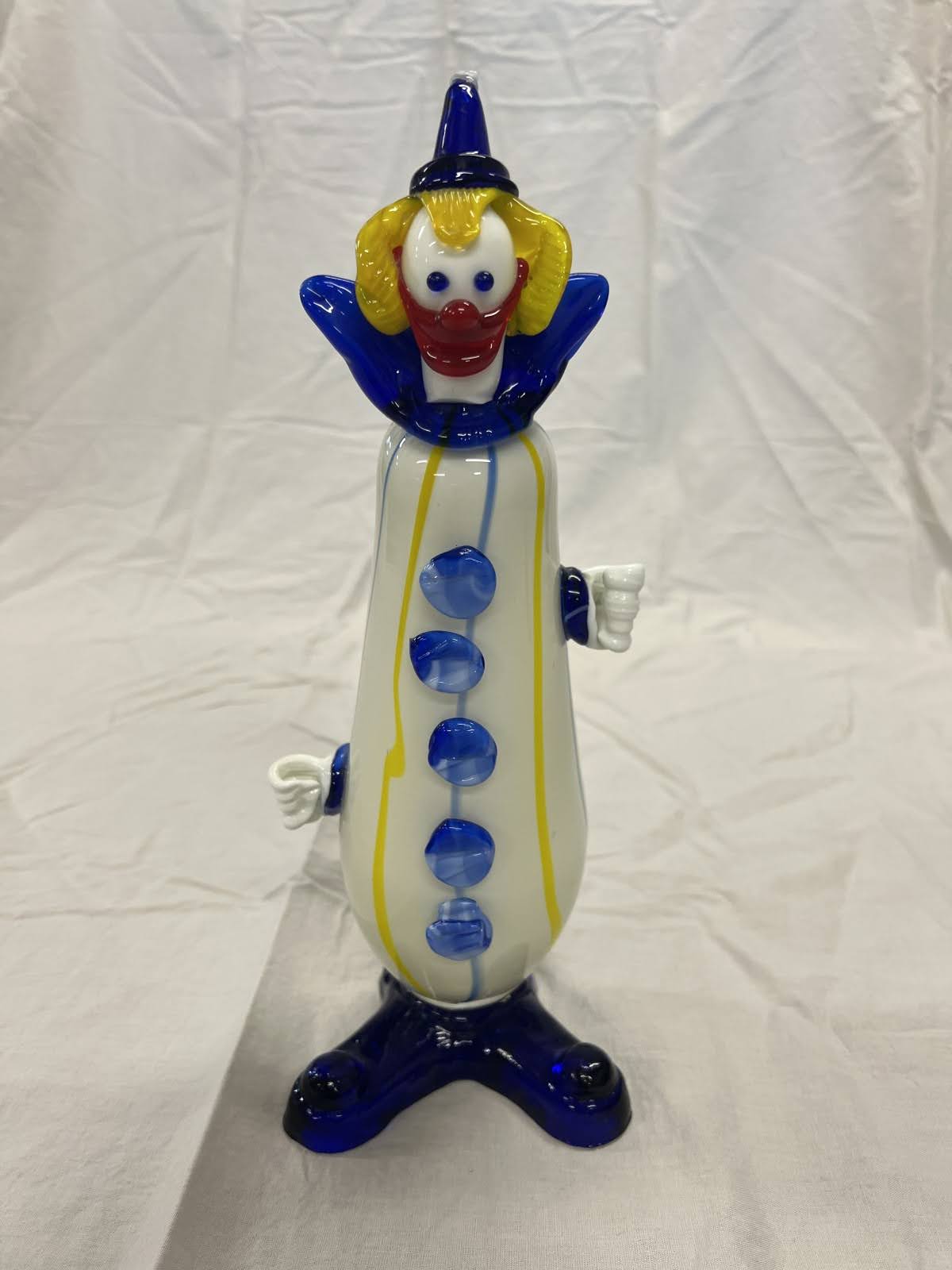 Vintage Murano Style Hand-Blown Art Glass Clown