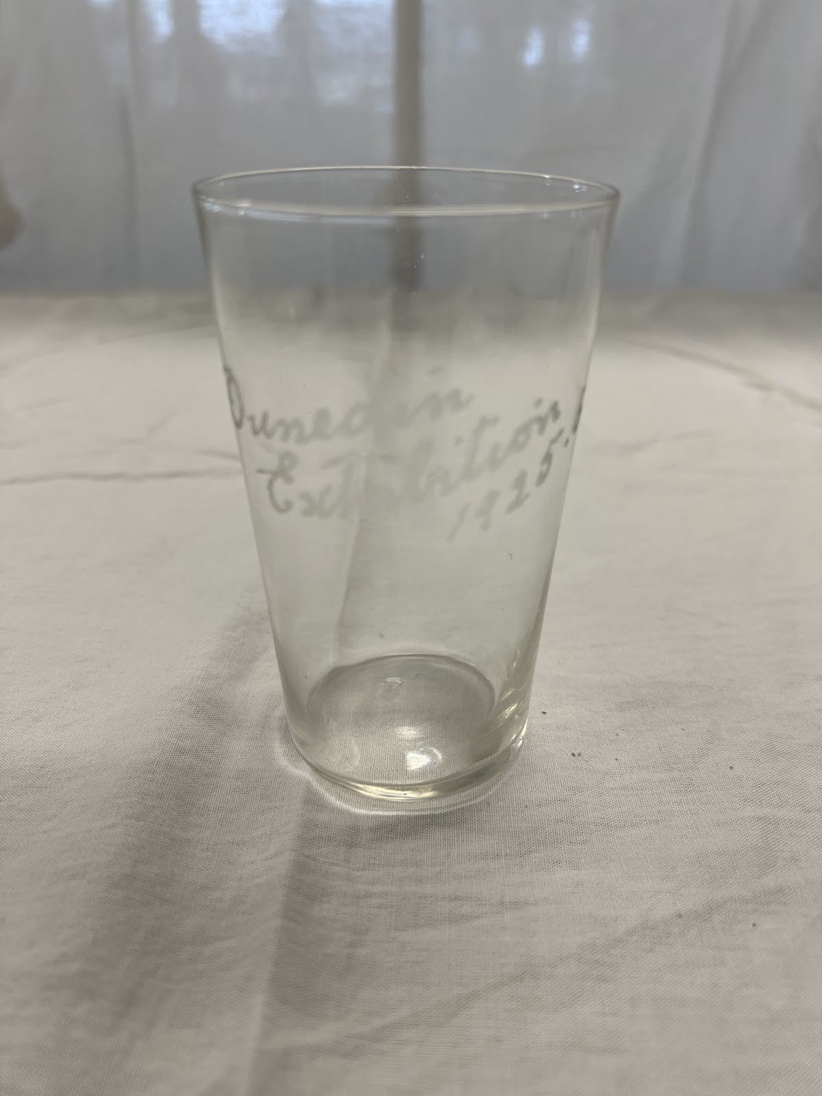 Dunedin Exhibition 1925-26 Engraved Glass Tumbler