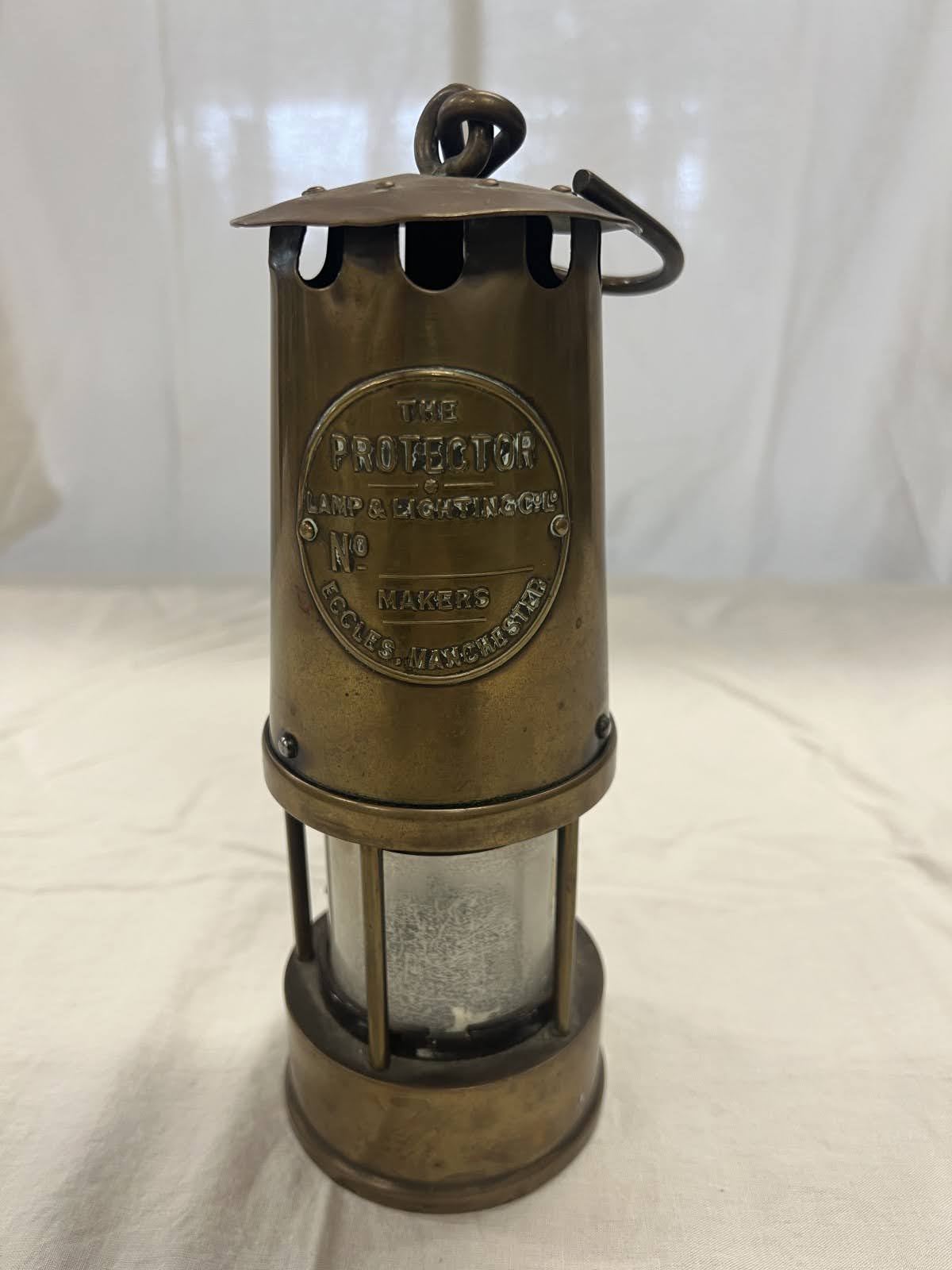 Vintage Brass Protector Lamp Miners Safety Lantern