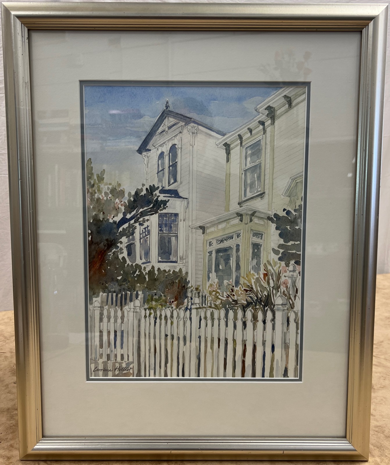 Caroline Hillier Tinakori Rd Watercolour Framed