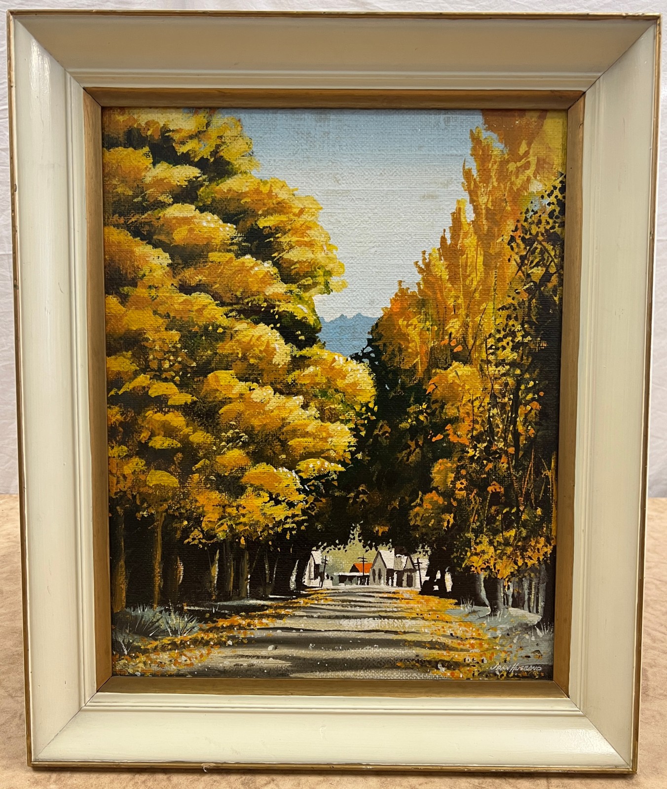 John Husband Original Oil "Autumn in Arrowtown"