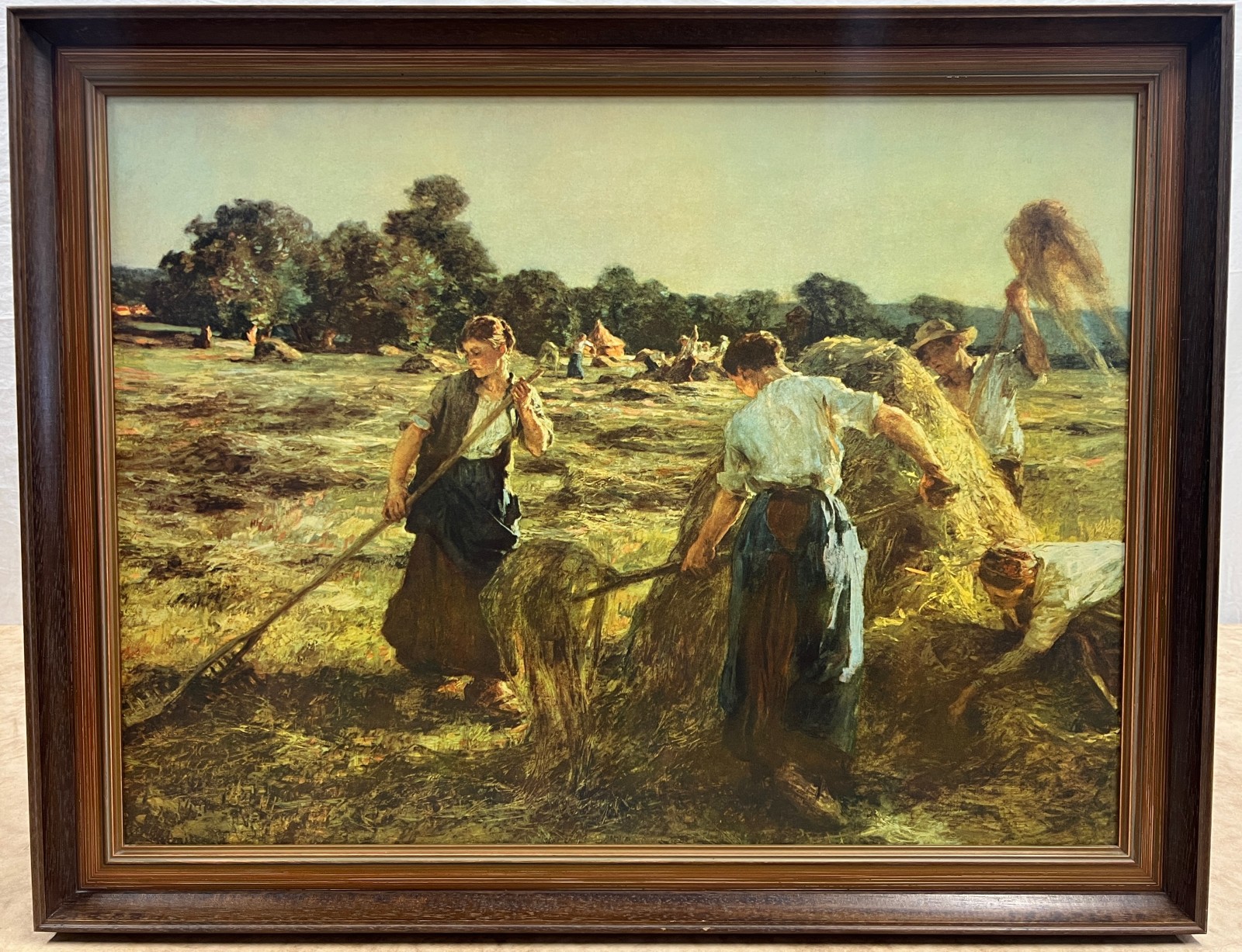 Framed Print "The Haymaking" Leon Lhermitte