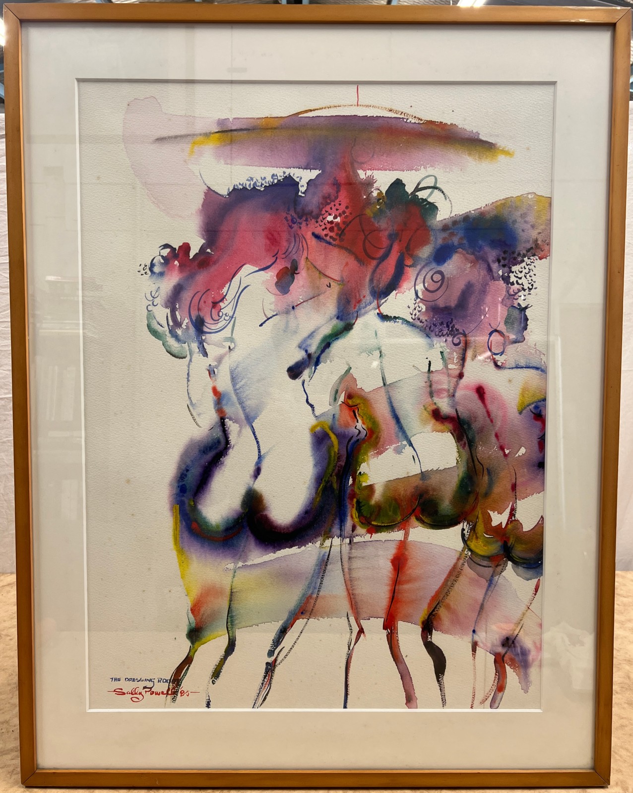 Sally Powell 1985 Watercolour The Dressing Room