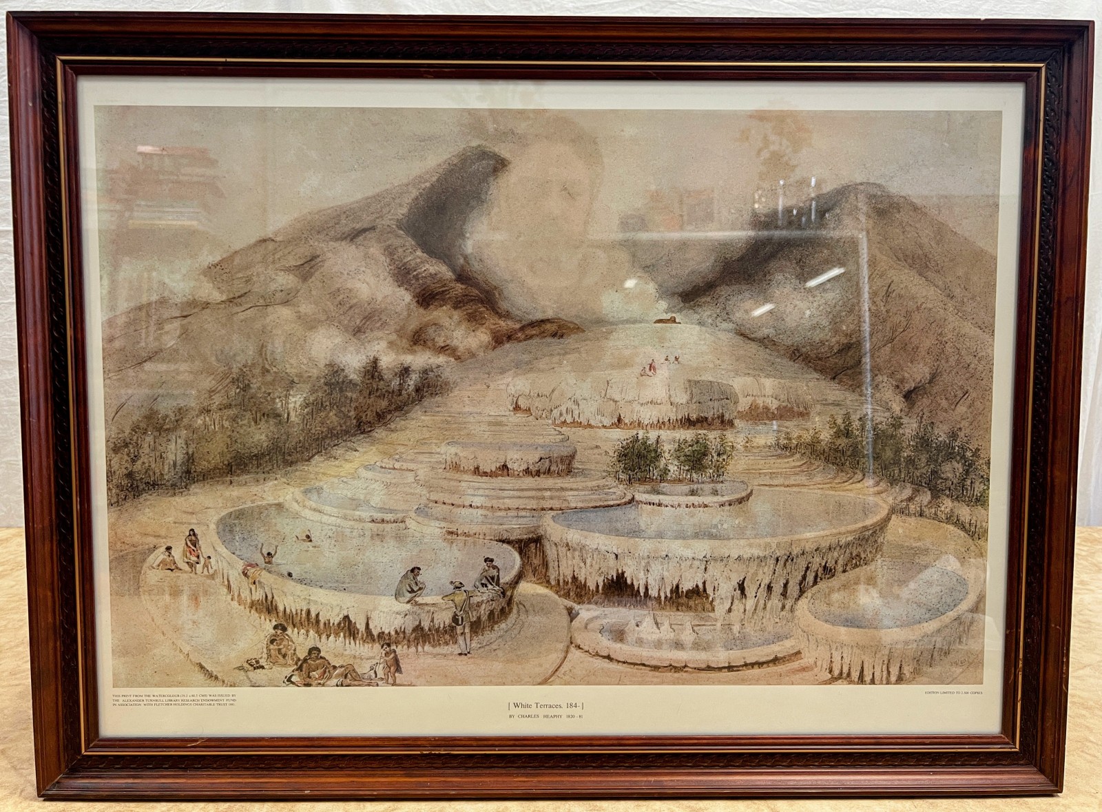 Charles Heaphy Ltd Ed Print "White Terraces" 1981