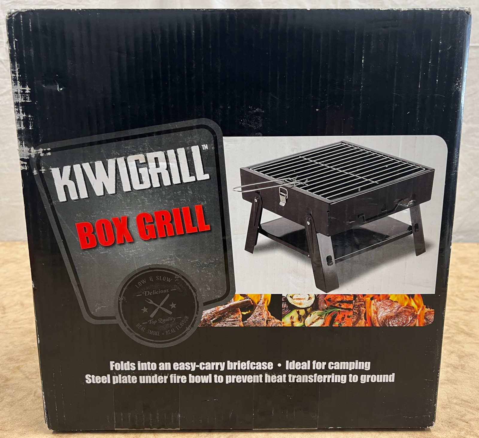 Kiwigrill Portable Folding Briefcase Charcoal BBQ