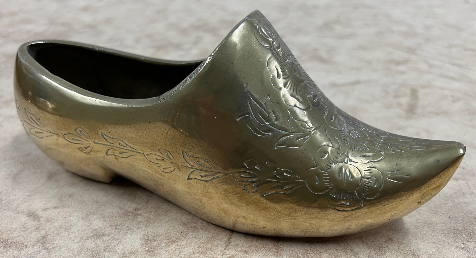 Vintage Large Solid Brass Dutch Clog / Shoe