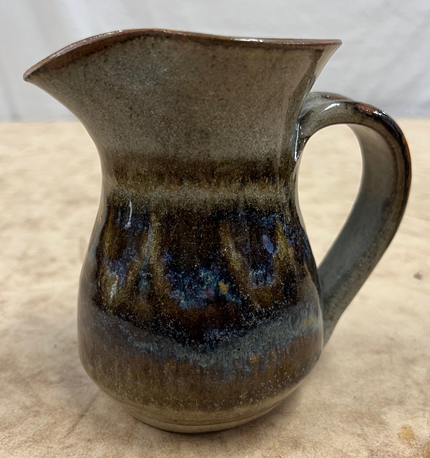 Vintage Studio Pottery Drip Glaze Jug