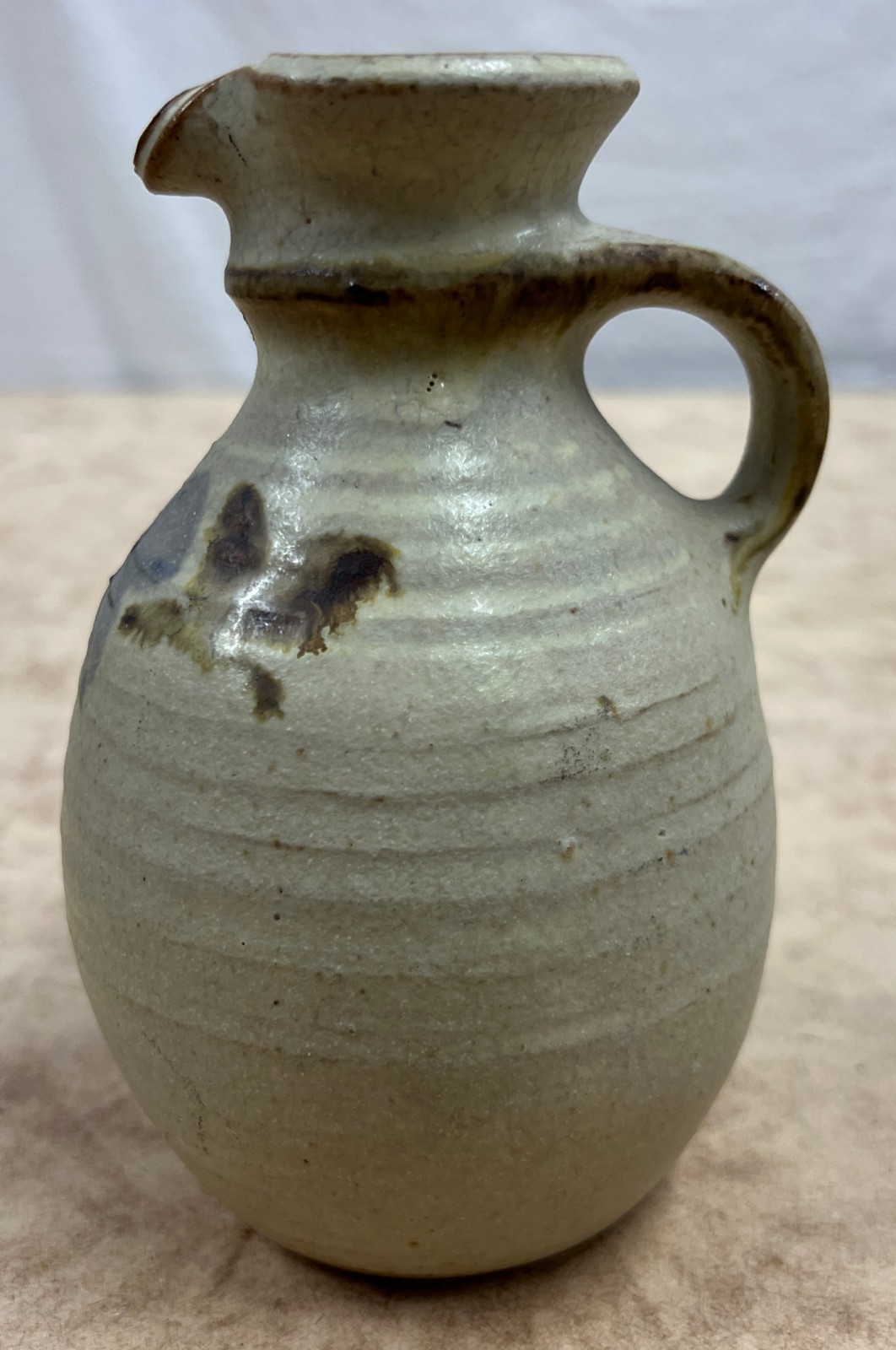 Vintage Studio Pottery Floral Brushwork Jug