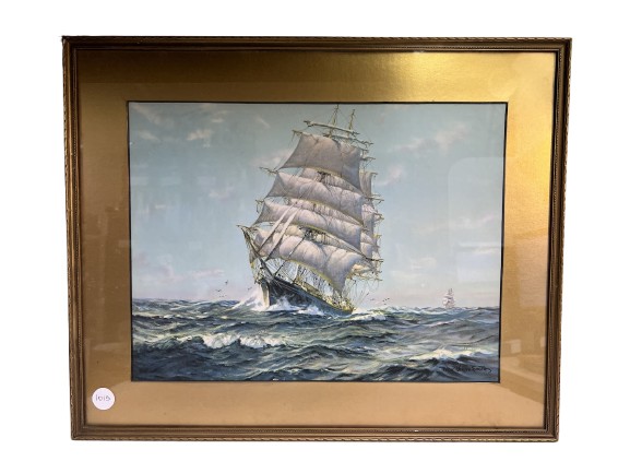 Clipper Ship Under Full Sail by Frank Vining Smith (1015)