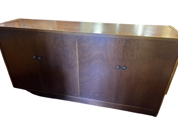 Large 2m Mahogany Veneer 4-Door Sideboard Cupboard